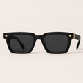 VEYMONT Beaumont square sunglasses in black acetate with gold hardware