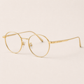 VEYMONT Palmer round optical frames in polished gold wire