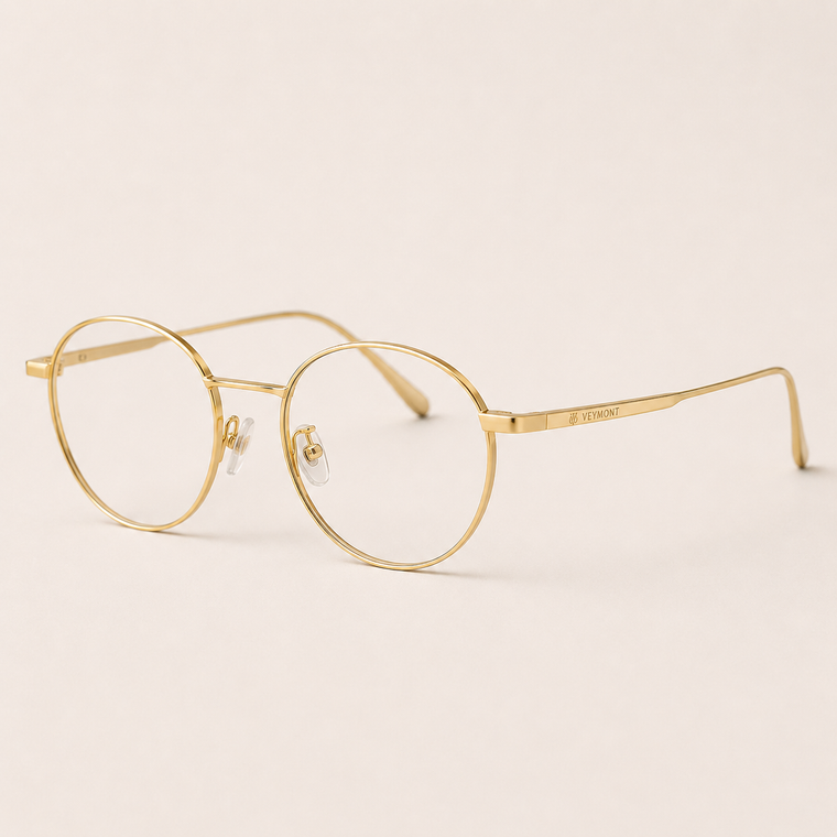 VEYMONT Palmer Round Glasses — Gold