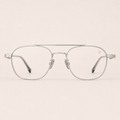 VEYMONT Fenwick double-bridge navigator optical frames in brushed silver