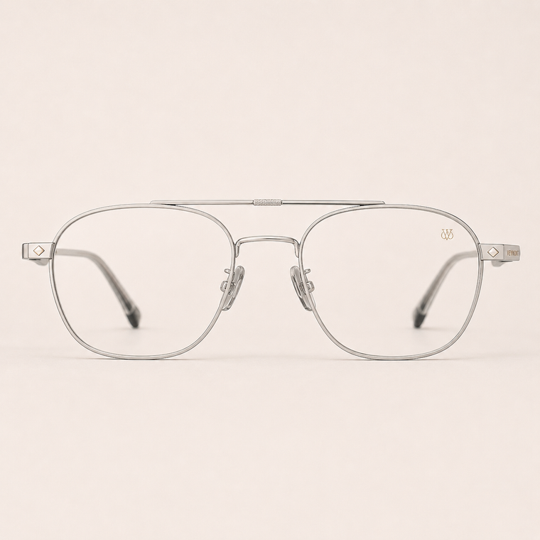 VEYMONT Fenwick Aviator Glasses — Silver