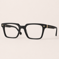 VEYMONT Halvard square optical frames in black acetate with gold hardware