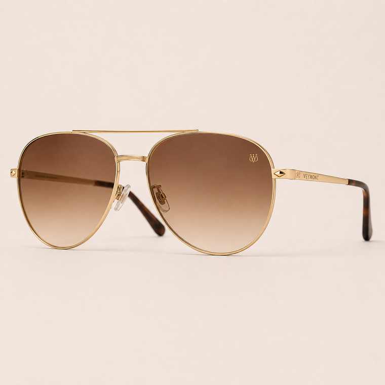 VEYMONT Aurelien Aviator Sunglasses — Gold