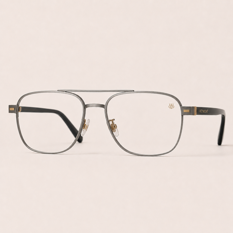 VEYMONT Corbin Aviator Glasses — Gunmetal