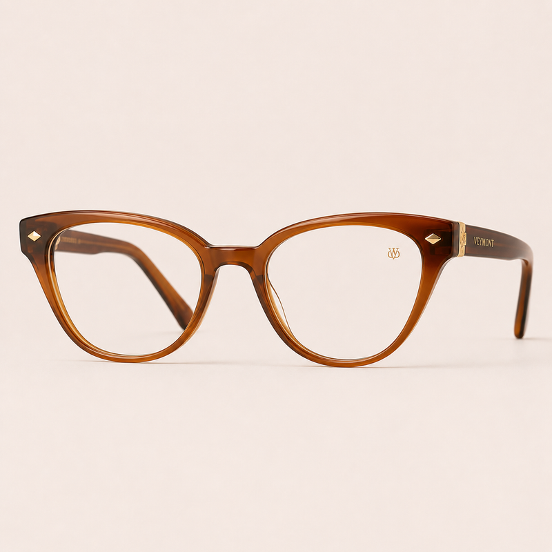 VEYMONT Marlowe Cat-Eye Glasses — Brown