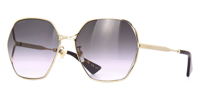 Gucci GG0818SA Square Sunglasses — Gold (001)