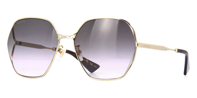 Gucci GG0818SA Square Sunglasses — Gold (001)