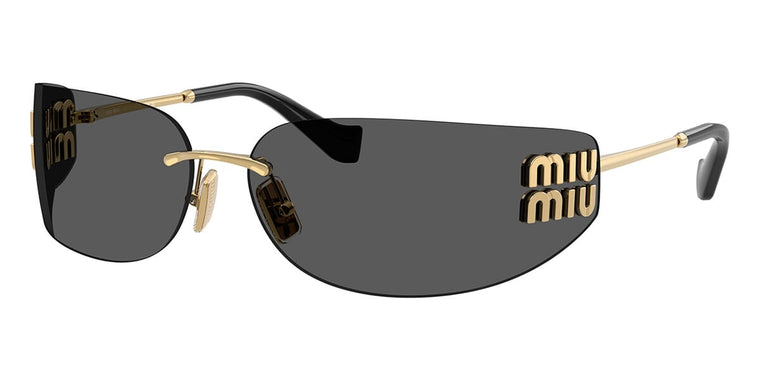 Miu Miu MU A51S Rectangular Sunglasses — Gold
