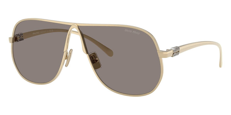 Miu Miu MU A56S Aviator Sunglasses — Gold (ZVN80Q)