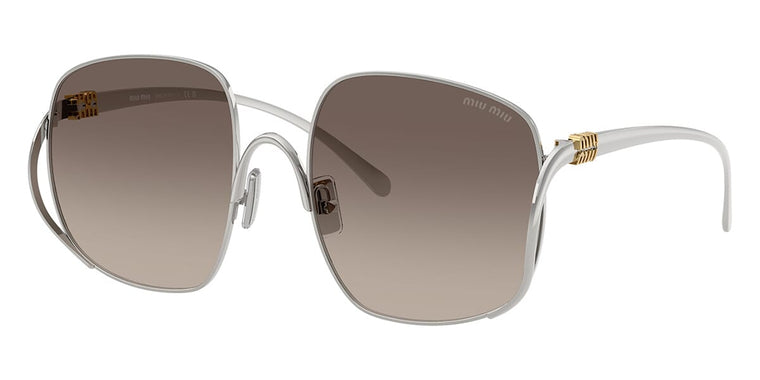 Miu Miu MU A57S Square Sunglasses — Silver