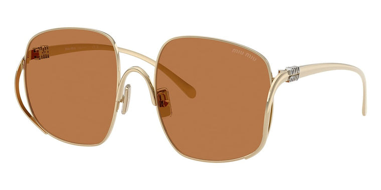 Miu Miu MU A57S Square Sunglasses — Gold