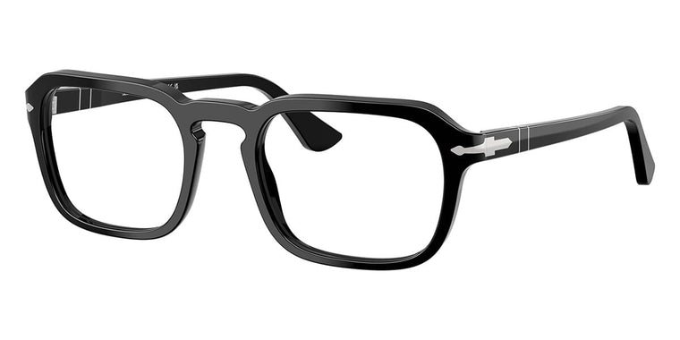 Persol 3390V Square Glasses — Black
