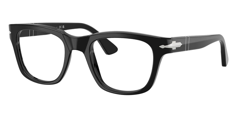 Persol Cecil 3389V Square Glasses — Black